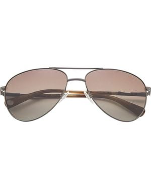 Ted Baker 60Mm Polarized Aviator Sunglasses - Brown