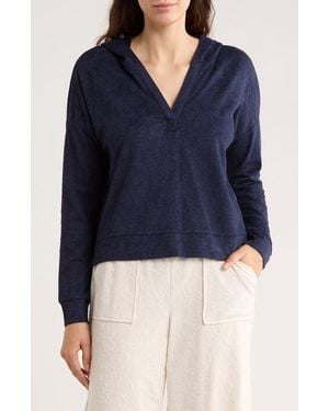 Bobeau Jacquard Hoodie - Blue