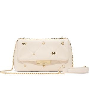 Ted Baker Ginette Quilted Leather Flap Crossbody Bag - Natural