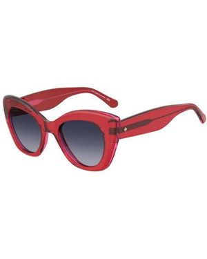 Kate Spade Dominica 49Mm Gradient Rectangular Sunglasses - Red