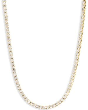Electric Picks Anna 14K Plated Cubic Zirconia Tennis Necklace - Metallic