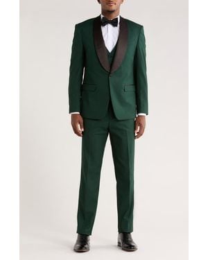 ZEGARIE Shawl Collar 3-Piece Tuxedo - Green