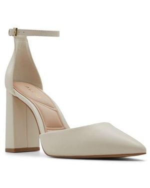 ALDO Millgate Block Heel Pointed Toe Sandal - White