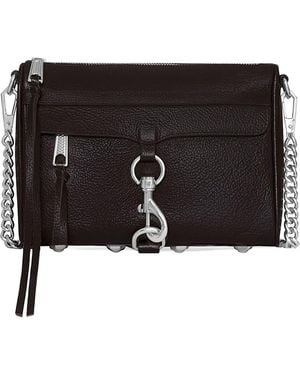 Rebecca Minkoff Mini Mac Convertible Leather Crossbody Bag - Black