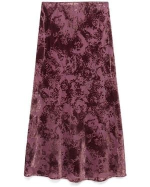 Mango Jacquard Skirt - Purple