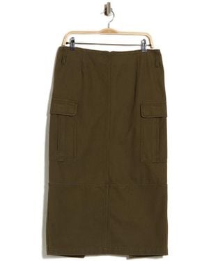 Marc Jacobs Slim Cargo Canvas Skirt - Green