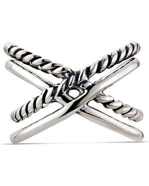 Samuel B. Sterling Double Crisscross Ring - Metallic