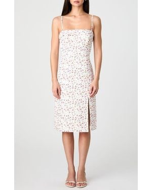 French Connection Echo Floral Crepe Midi Dress - White