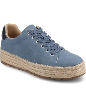 Journee Collection Cosima Espadrille Sneaker - Blue