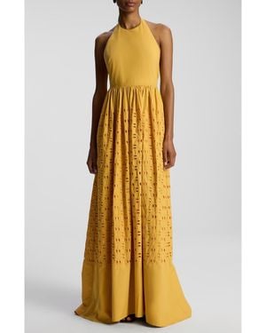 A.L.C. Blair Cotton Eyelet Maxi Dress - Metallic