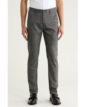T.R. Premium Plaid Straight Leg Pants - Gray