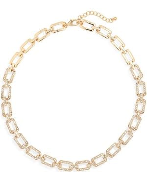 Tasha Crystal Link Collar Necklace - Metallic