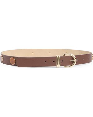 Steve Madden Dome Stud Faux Leather Belt - Natural