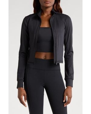Travis Mathew Moveknit Full Zip Crop Jacket - Black