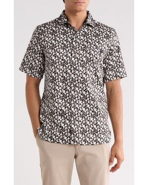 Ted Baker Floral Print Stretch Cotton Shirt - Multicolor