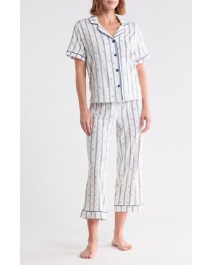Pj Salvage Floral Jersey Pajamas - White