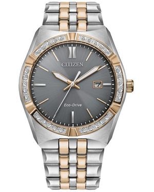 Citizen Diamond Two-Tone Eco-Drive Bracelet Watch, 40Mm X 10Mm - Gray