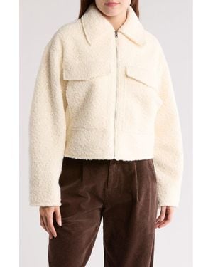 Elodie Bruno Full Zip Bouclé Jacket - Natural