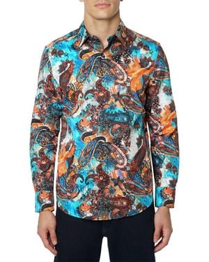 Robert Graham Molnar Long Sleeve Button-Up Shirt - Blue