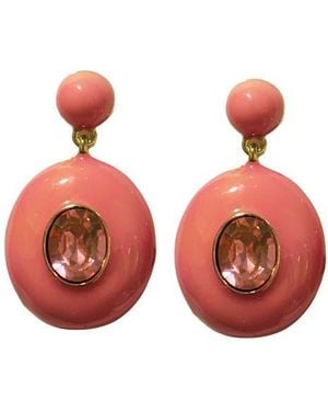 MacRae & Co Maggie Crystal Drop Earrings - Red