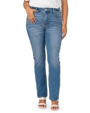 Slink Jeans High Waist Ankle Straight Leg Jeans - Blue