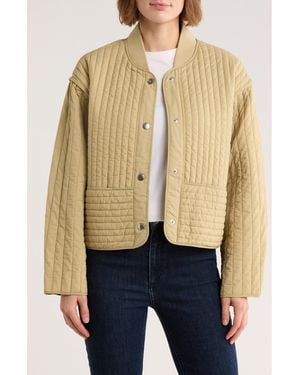 Rag & Bone Bobbi Cropped Quilted Jacket - Natural
