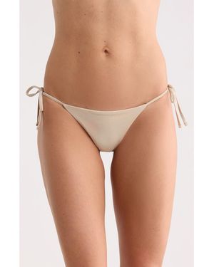 Maaji Sunning Shimmer Side Tie Bikini Bottoms - Brown