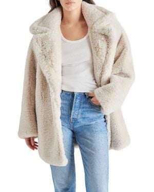 Steve Madden Faux Fur Snow Coat - Blue