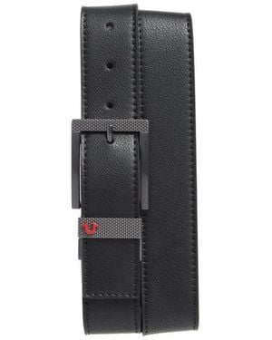 True Religion Gamma Reversible Leather Belt - Black