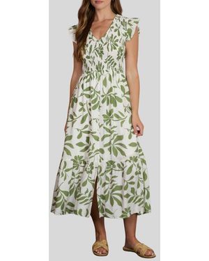 Blu Pepper Floral Midi Dress - Green