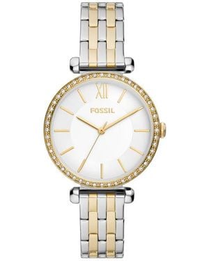 Fossil Tillie Quartz CZ Bezel Bracelet Watch - Metallic