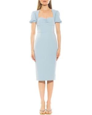 Alexia Admor Micaela Sweetheart Neck Sheath Dress - Blue