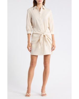 Cinq À Sept Seersucker Cotton Shirtdress - Natural