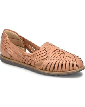 EuroSoft Ranie Woven Leather Flat - Pink