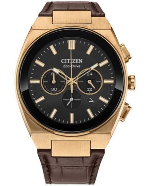 Citizen Men's Chronograph Eco-drive Brown Leather Strap Watch 44mm for Men | Lyst Citizen Men's Chronograph Eco-drive Brown Leather Strap Watch 44mm for Men | Lyst