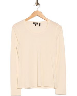 Theory Junia Long Sleeve Pima Cotton T-Shirt - Natural
