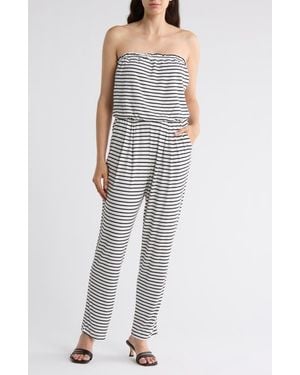 Tart Collections Jackelyn Strapless Jumpsuit - Gray