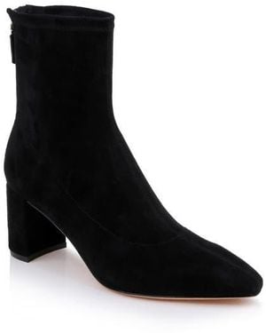 L'Agence Sallie Stretch Leather Bootie - Black