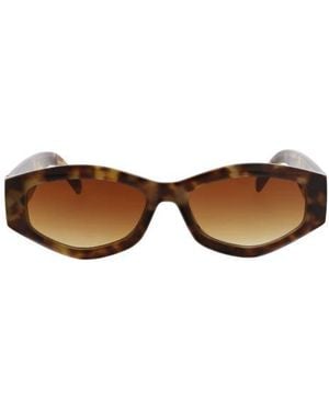 BCBGMAXAZRIA 53Mm Slim Geometric Oval Sunglasses - Brown