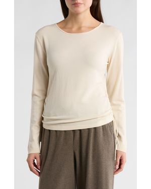 Max Studio Side Cinched Top - Natural