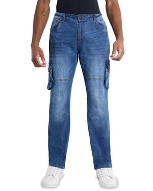Xray Jeans Slim Fit Cargo Pocket Denim Jeans - Blue