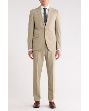 Savile Row Micro Check Suit - Natural
