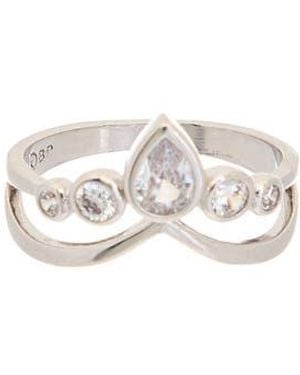 Juvell Cubic Zirconia Crown Ring - Metallic