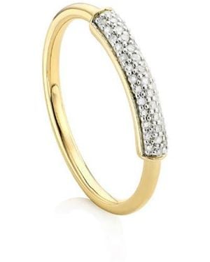 Monica Vinader Stellar Diamond Band Ring - Metallic