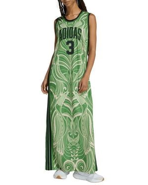 adidas X Farm Rio Print Jersey Dress - Green