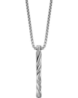 Van Heusen Twisted Tube Pendant Necklace - Metallic