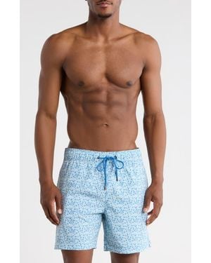 Mr. Swim Floral Sea Swim Trunks - Blue