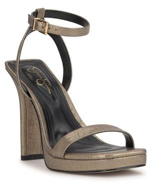 Jessica Simpson Adonia Ankle Strap Platform Sandal - Metallic