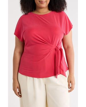 Nordstrom Rack Short Sleeve Tie Detail Top - Red