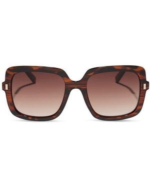 DIFF 54Mm Square Sunglasses - Brown